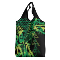 Humpback Whale Matariki New Zealand Grocery Bag NZ Maori Paikea Poutama Luxury Green LT14 - Polynesian Pride