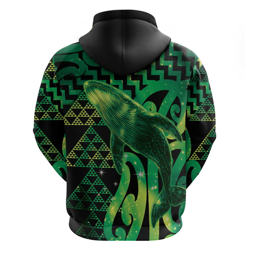 Humpback Whale Matariki New Zealand Hoodie NZ Maori Paikea Poutama Luxury Green LT14 - Polynesian Pride