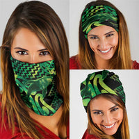 Humpback Whale Matariki New Zealand Neck Gaiter NZ Maori Paikea Poutama Luxury Green LT14 - Polynesian Pride