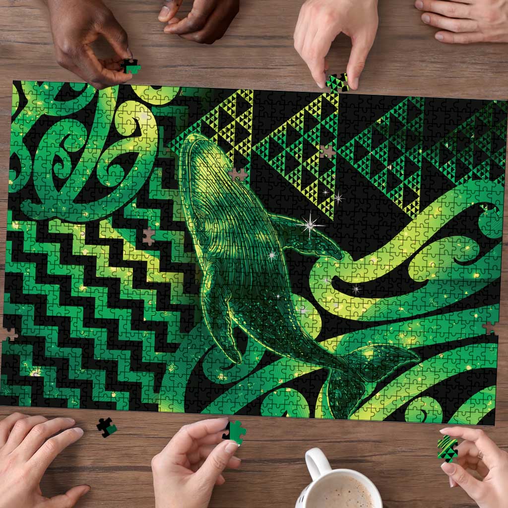 Humpback Whale Matariki New Zealand Puzzle NZ Maori Paikea Poutama Luxury Green