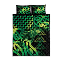 Humpback Whale Matariki New Zealand Quilt Bed Set NZ Maori Paikea Poutama Luxury Green LT14 - Polynesian Pride