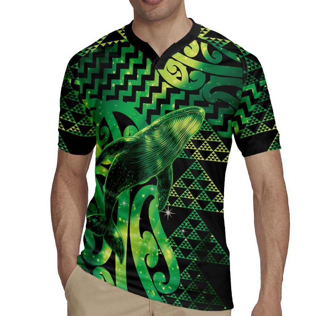 Humpback Whale Matariki New Zealand Rugby Jersey NZ Maori Paikea Poutama Luxury Green LT14 - Polynesian Pride