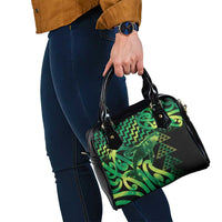 Humpback Whale Matariki New Zealand Shoulder Handbag NZ Maori Paikea Poutama Luxury Green LT14 - Polynesian Pride