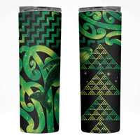 Humpback Whale Matariki New Zealand Skinny Tumbler NZ Maori Paikea Poutama Luxury Green LT14 Green - Polynesian Pride