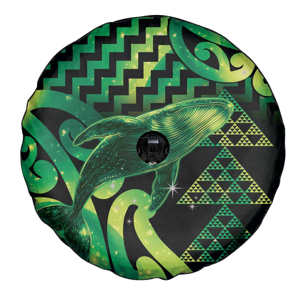 Humpback Whale Matariki New Zealand Spare Tire Cover NZ Maori Paikea Poutama Luxury Green LT14 - Polynesian Pride
