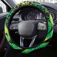 Humpback Whale Matariki New Zealand Steering Wheel Cover NZ Maori Paikea Poutama Luxury Green LT14 - Polynesian Pride
