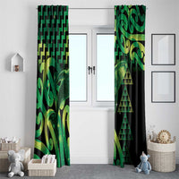 Humpback Whale Matariki New Zealand Window Curtain NZ Maori Paikea Poutama Luxury Green LT14 - Polynesian Pride