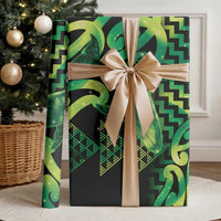 Humpback Whale Matariki New Zealand Wrapping Paper NZ Maori Paikea Poutama Luxury Green LT14 - Polynesian Pride