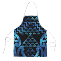 Taniko Motifs Matariki New Zealand Apron NZ Niho Taniwha Poutama LT14 Blue - Polynesian Pride