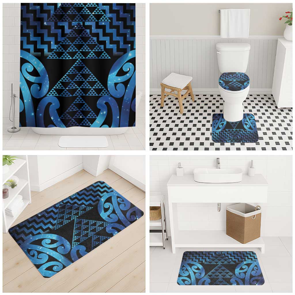 Taniko Motifs Matariki New Zealand Bathroom Set NZ Niho Taniwha Poutama