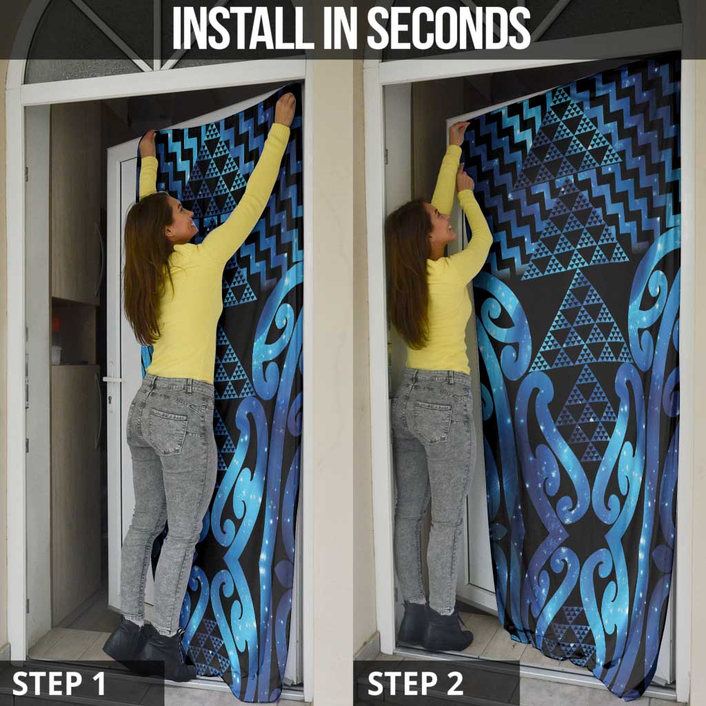 Taniko Motifs Matariki New Zealand Door Cover NZ Niho Taniwha Poutama LT14 - Polynesian Pride
