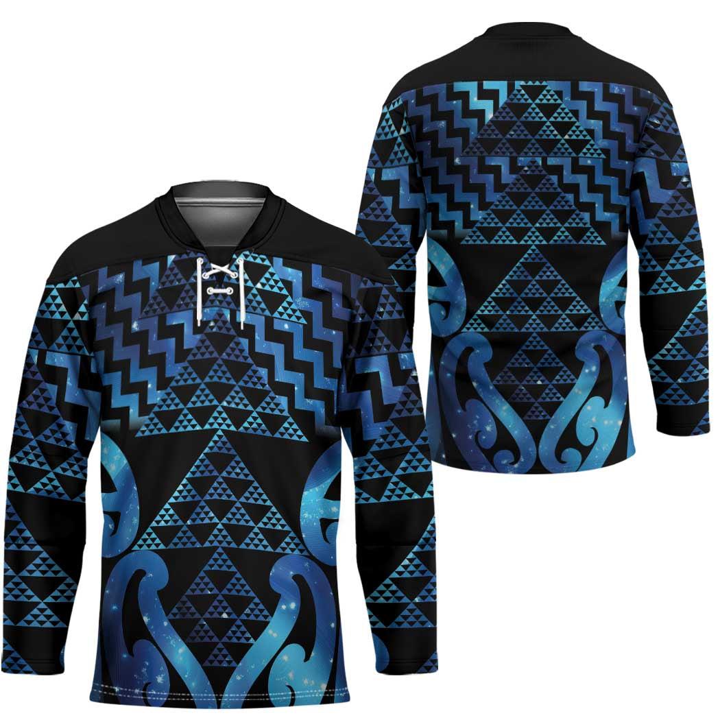 Taniko Motifs Matariki New Zealand Hockey Jersey NZ Niho Taniwha Poutama LT14 - Polynesian Pride
