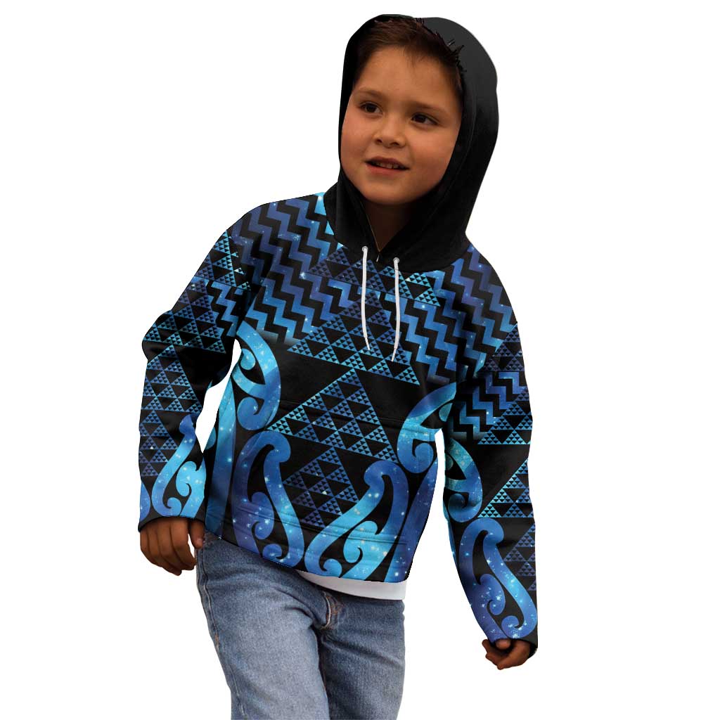 Taniko Motifs Matariki New Zealand Kid Hoodie NZ Niho Taniwha Poutama LT14 - Polynesian Pride