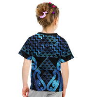 Taniko Motifs Matariki New Zealand Kid T Shirt NZ Niho Taniwha Poutama LT14 - Polynesian Pride