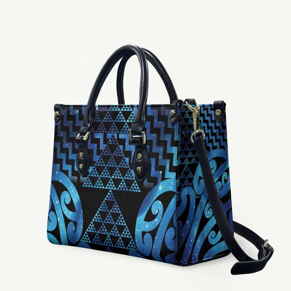 Taniko Motifs Matariki New Zealand Leather Bag NZ Niho Taniwha Poutama