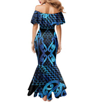 Taniko Motifs Matariki New Zealand Mermaid Dress NZ Niho Taniwha Poutama LT14 - Polynesian Pride