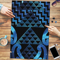 Taniko Motifs Matariki New Zealand Puzzle NZ Niho Taniwha Poutama LT14 Blue - Polynesian Pride