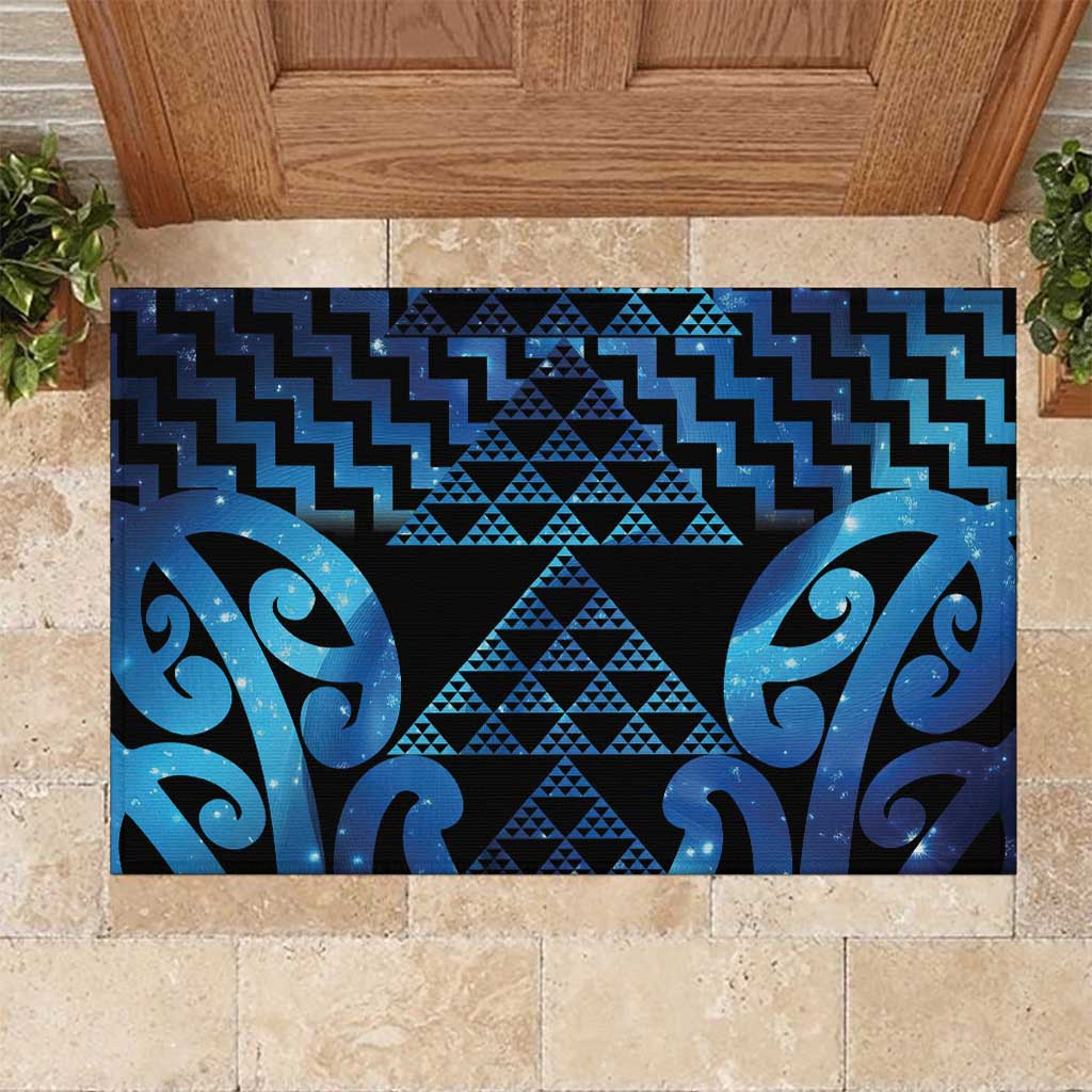 Taniko Motifs Matariki New Zealand Rubber Doormat NZ Niho Taniwha Poutama