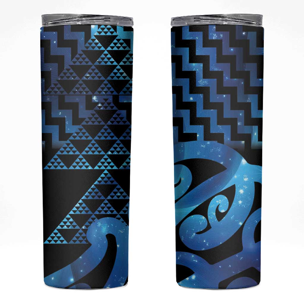 Taniko Motifs Matariki New Zealand Skinny Tumbler NZ Niho Taniwha Poutama