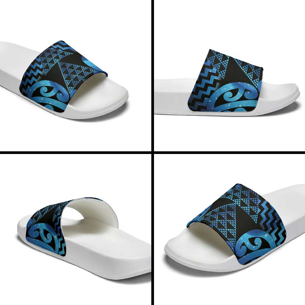 Taniko Motifs Matariki New Zealand Slide Sandals NZ Niho Taniwha Poutama