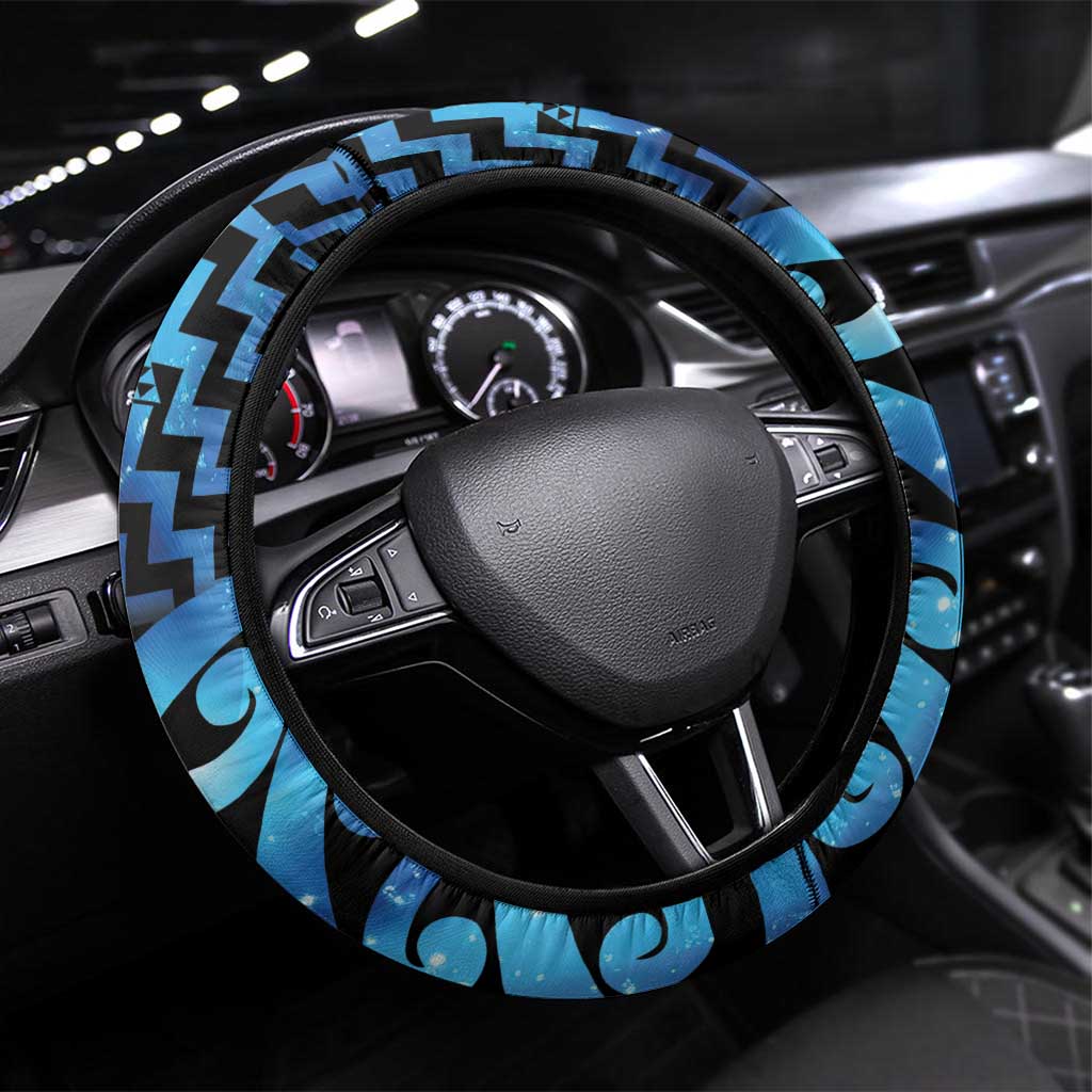 Taniko Motifs Matariki New Zealand Steering Wheel Cover NZ Niho Taniwha Poutama