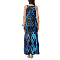 Taniko Motifs Matariki New Zealand Tank Maxi Dress NZ Niho Taniwha Poutama LT14 - Polynesian Pride