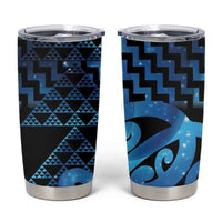 Taniko Motifs Matariki New Zealand Tumbler Cup NZ Niho Taniwha Poutama LT14 Blue - Polynesian Pride
