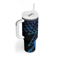 Taniko Motifs Matariki New Zealand Tumbler With Handle NZ Niho Taniwha Poutama