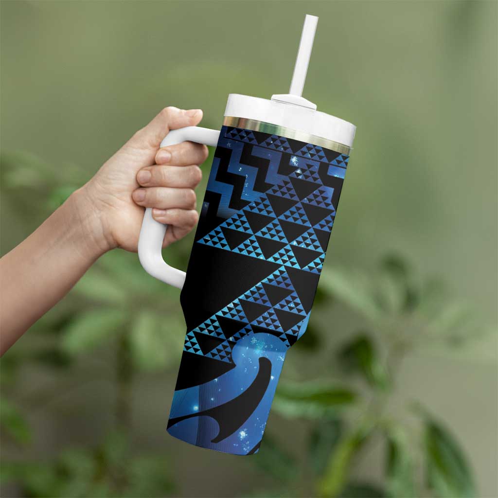 Taniko Motifs Matariki New Zealand Tumbler With Handle NZ Niho Taniwha Poutama