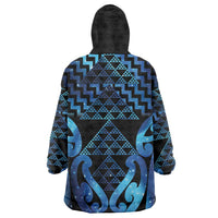 Taniko Motifs Matariki New Zealand Wearable Blanket Hoodie NZ Niho Taniwha Poutama LT14 - Polynesian Pride