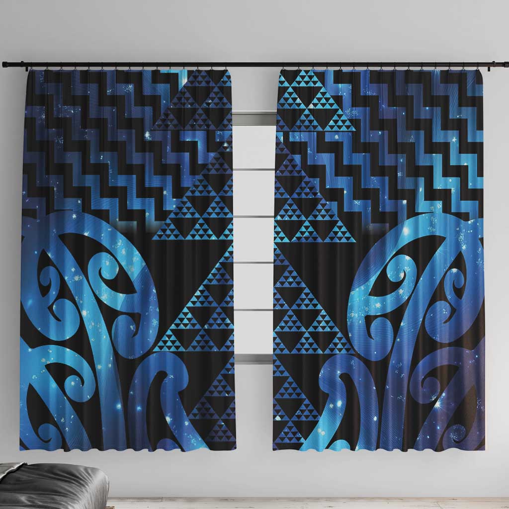 Taniko Motifs Matariki New Zealand Window Curtain NZ Niho Taniwha Poutama