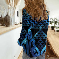 Taniko Motifs Matariki New Zealand Women Casual Shirt NZ Niho Taniwha Poutama LT14 - Polynesian Pride