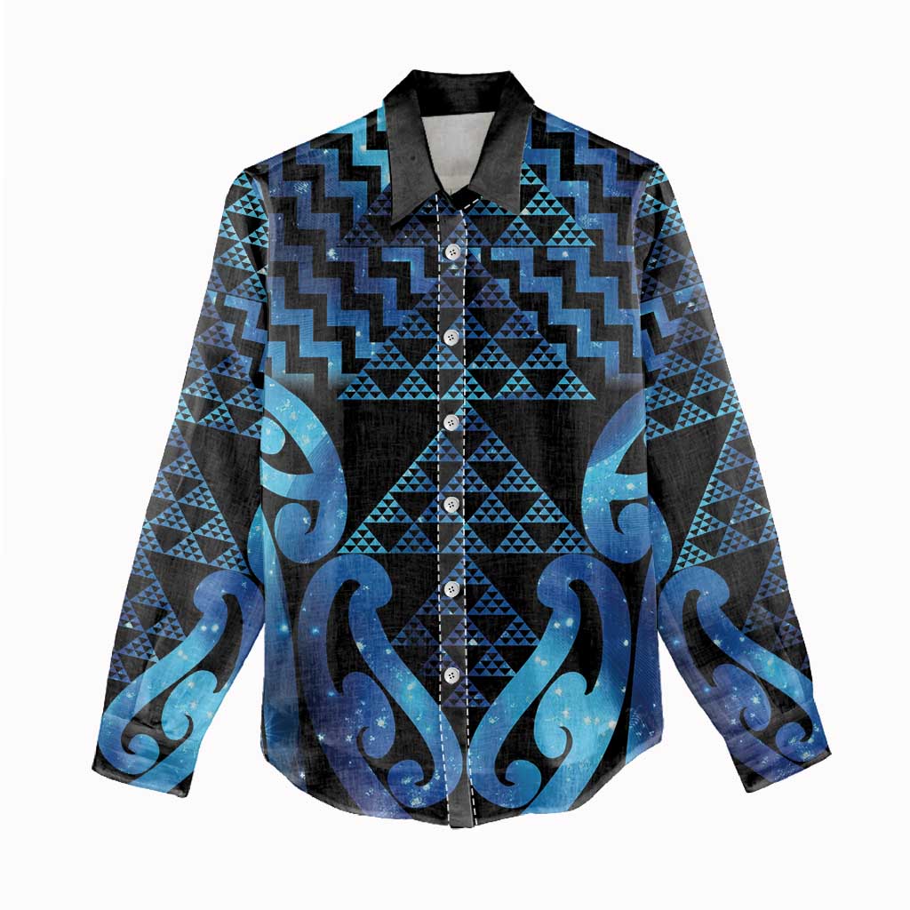 Taniko Motifs Matariki New Zealand Women Casual Shirt NZ Niho Taniwha Poutama LT14 - Polynesian Pride