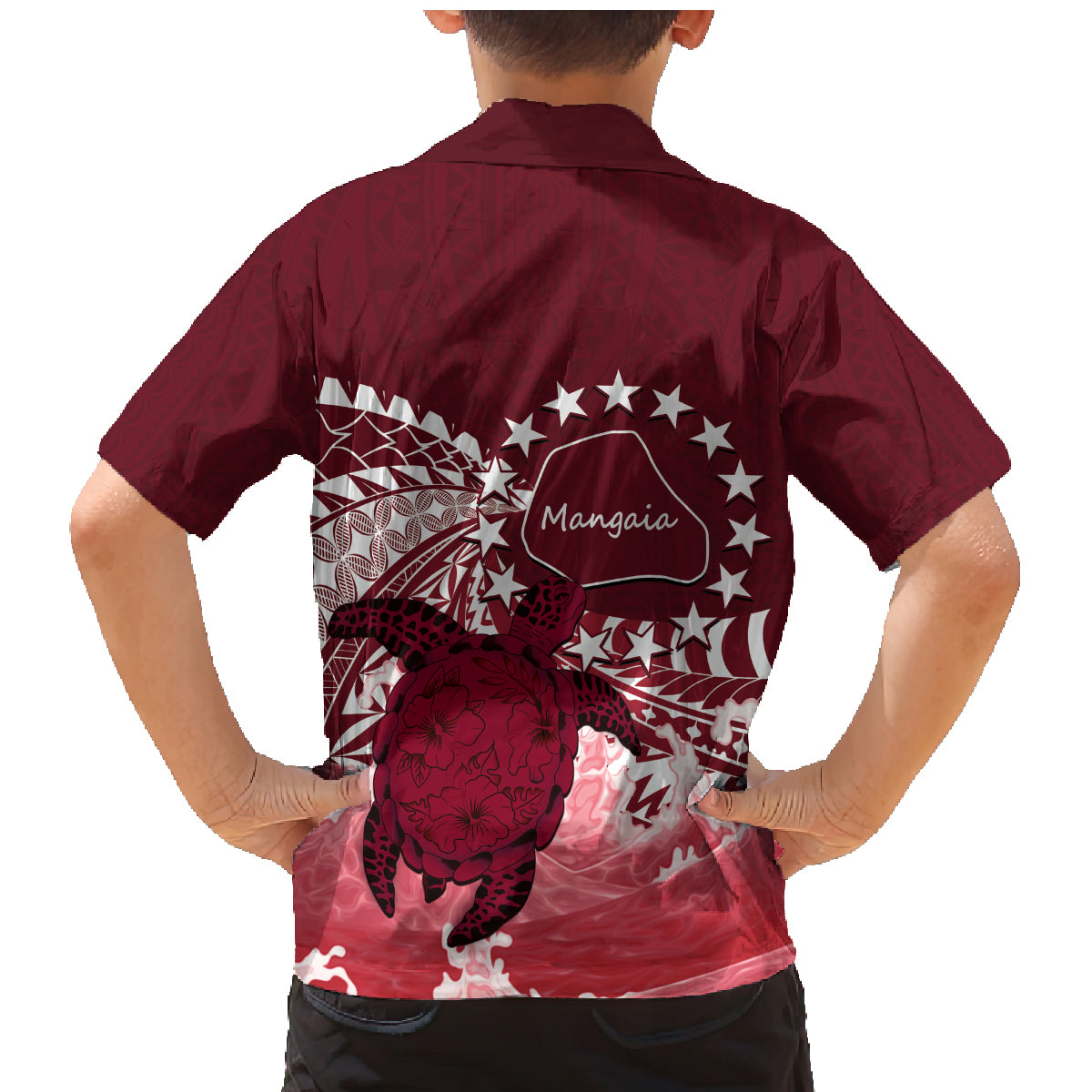 Cook Islands Mangaia Gospel Day Family Matching Mermaid Dress and Hawaiian Shirt Polynesian Art With Sea Turtle LT14 - Polynesian Pride
