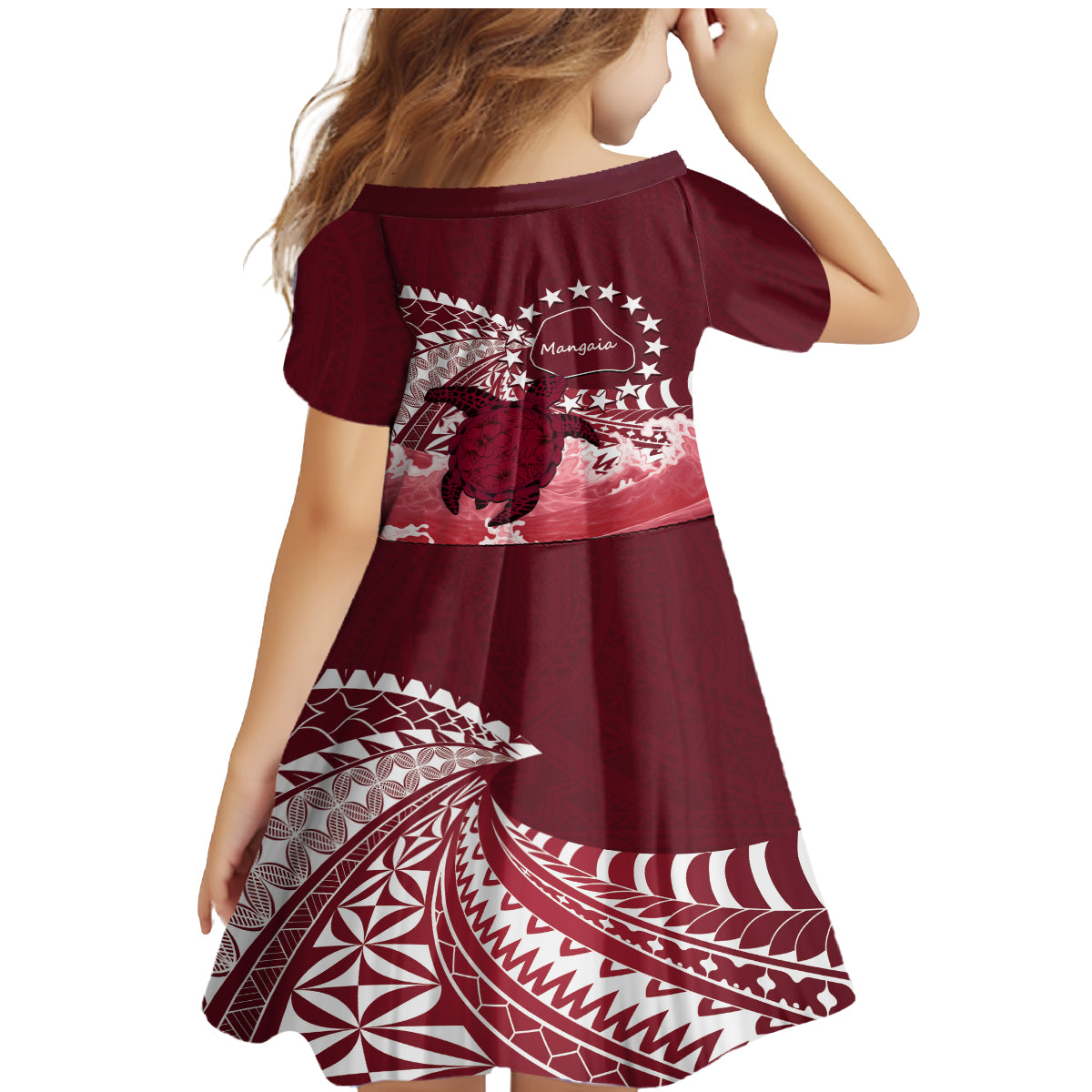 Cook Islands Mangaia Gospel Day Family Matching Mermaid Dress and Hawaiian Shirt Polynesian Art With Sea Turtle LT14 - Polynesian Pride
