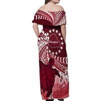Cook Islands Mangaia Gospel Day Family Matching Off Shoulder Maxi Dress and Hawaiian Shirt Polynesian Art With Sea Turtle LT14 - Polynesian Pride