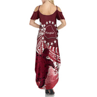 Cook Islands Mangaia Gospel Day Family Matching Summer Maxi Dress and Hawaiian Shirt Polynesian Art With Sea Turtle LT14 - Polynesian Pride
