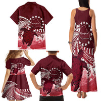 Cook Islands Mangaia Gospel Day Family Matching Tank Maxi Dress and Hawaiian Shirt Polynesian Art With Sea Turtle LT14 - Polynesian Pride