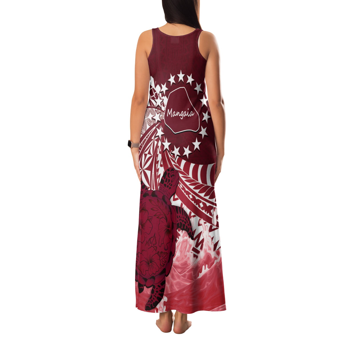 Cook Islands Mangaia Gospel Day Family Matching Tank Maxi Dress and Hawaiian Shirt Polynesian Art With Sea Turtle LT14 - Polynesian Pride