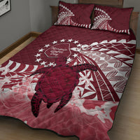 Cook Islands Mangaia Gospel Day Quilt Bed Set Polynesian Art With Sea Turtle