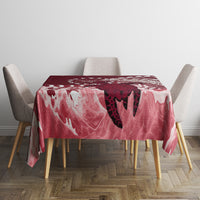 Cook Islands Mangaia Gospel Day Tablecloth Polynesian Art With Sea Turtle