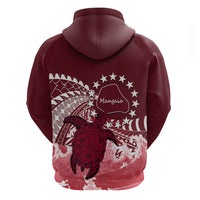 Cook Islands Mangaia Gospel Day Zip Hoodie Polynesian Art With Sea Turtle LT14 - Polynesian Pride