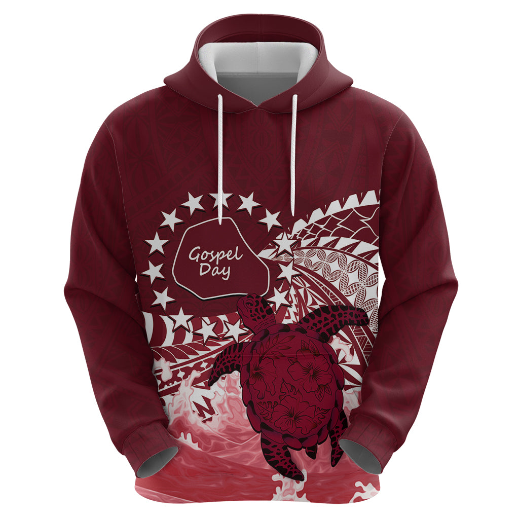 Cook Islands Mangaia Gospel Day Zip Hoodie Polynesian Art With Sea Turtle LT14 - Polynesian Pride