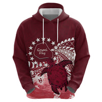 Cook Islands Mangaia Gospel Day Zip Hoodie Polynesian Art With Sea Turtle LT14 - Polynesian Pride