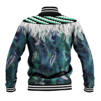 Aotearoa Korowai Motif Baseball Jacket Hei Tiki Poutama Maori Pattern