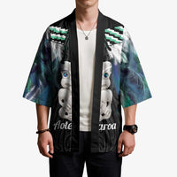 Aotearoa Korowai Motif Kimono Hei Tiki Poutama Maori Pattern - Polynesian Pride