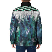 Aotearoa Korowai Motif Padded Jacket Hei Tiki Poutama Maori Pattern - Polynesian Pride