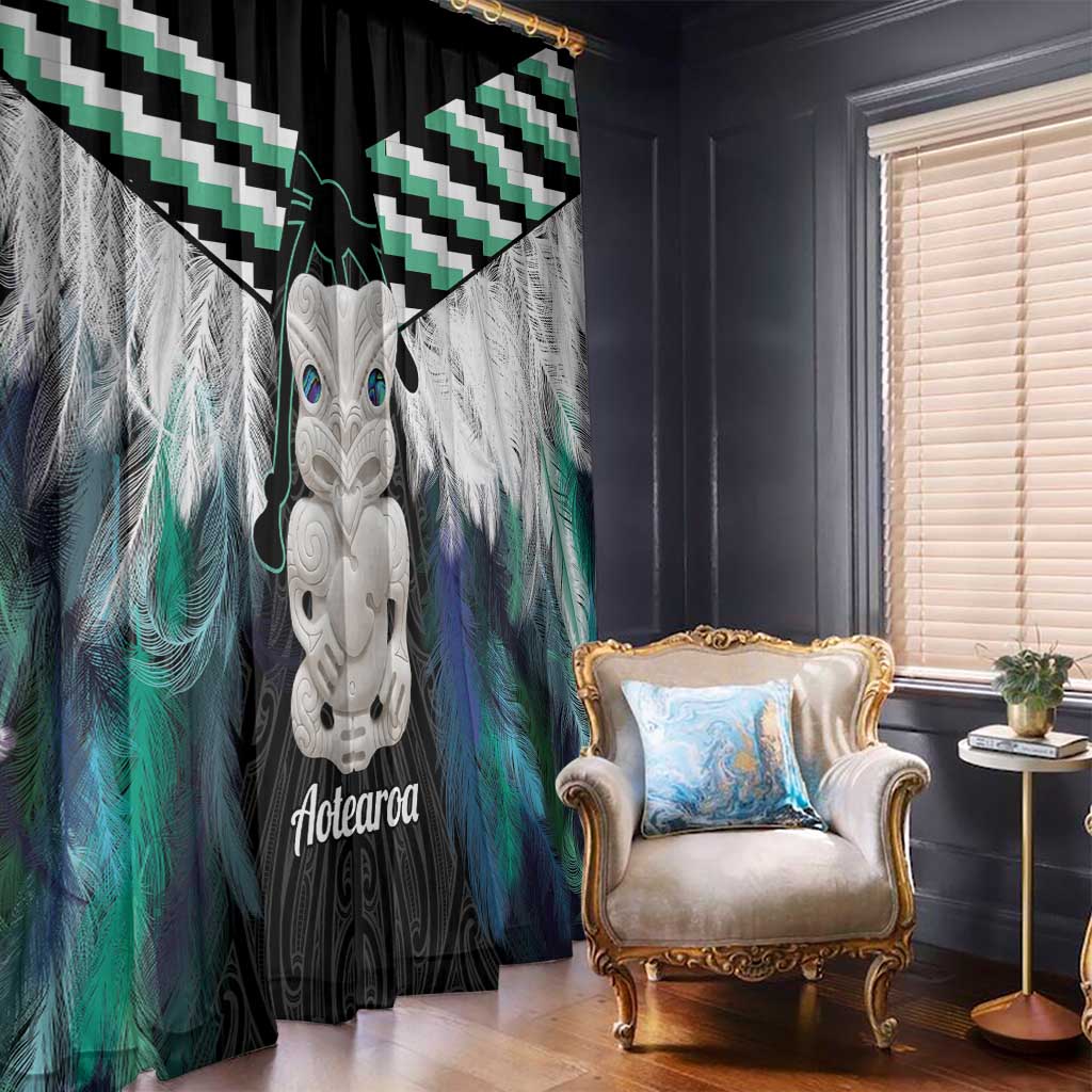 Aotearoa Korowai Motif Window Curtain Hei Tiki Poutama Maori Pattern LT14 - Polynesian Pride