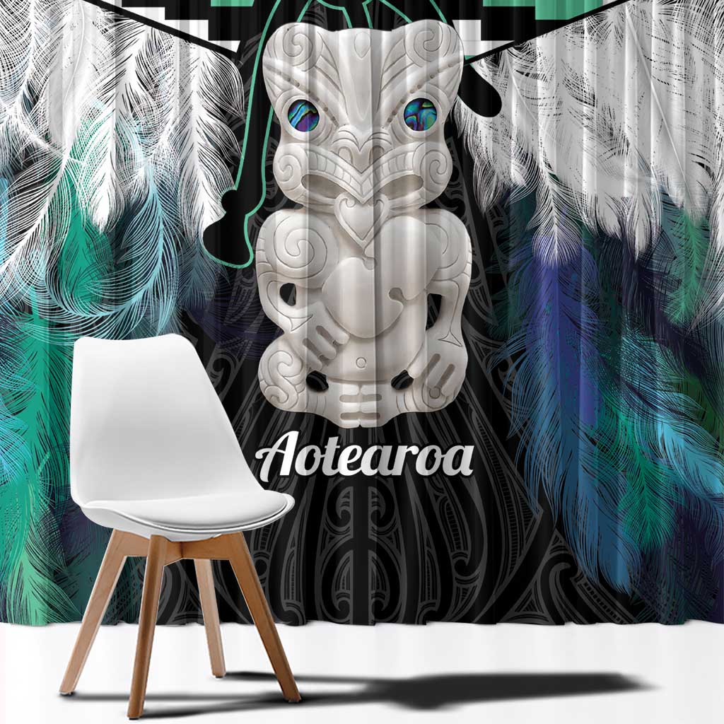 Aotearoa Korowai Motif Window Curtain Hei Tiki Poutama Maori Pattern LT14 - Polynesian Pride