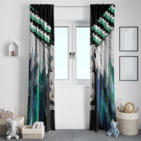 Aotearoa Korowai Motif Window Curtain Hei Tiki Poutama Maori Pattern LT14 - Polynesian Pride